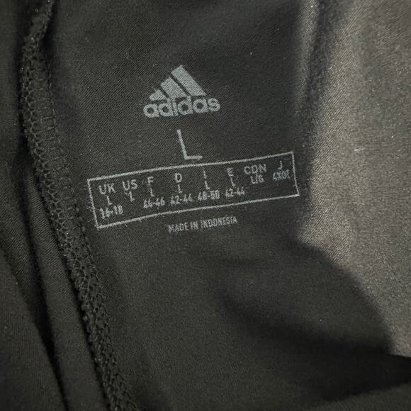 New with Tags! Black ADIDAS Logo Leggings Pants Size Large L - Picture 5 of 6
